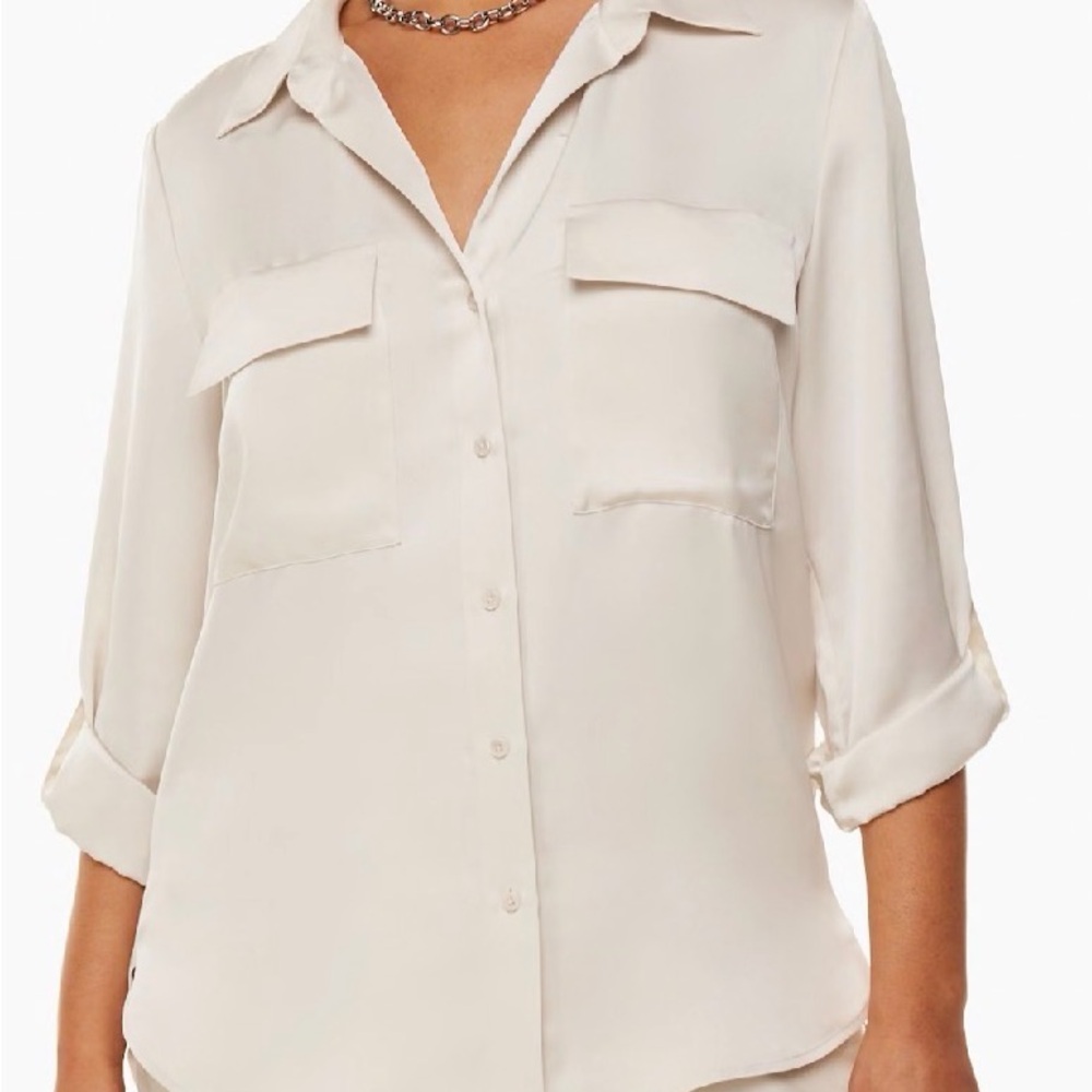 Babaton Cream Button-Down Shirt